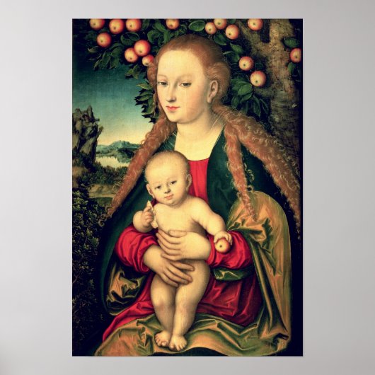 Maagd en kind onder een Apple Tree Poster (Voorkant)