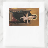 Maagd en kind rechthoekige sticker (Tas)