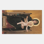 Maagd en kind rechthoekige sticker (Voorkant)