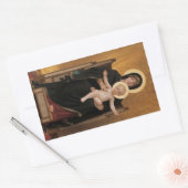 Maagd en kind rechthoekige sticker (Envelop)