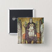 Maagd en kind vierkante button 5,1 cm (Voorkant /achterkant)