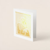 Maagd en kinderGold Foil Holiday Note Card Folie Kaarten (Voorkant)