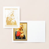 Maagd en kinderGold Foil Holiday Note Card Folie Kaarten (Display)