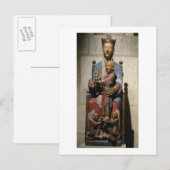 Maagd en klein hout (polychroomhout) briefkaart (Voorkant / Achterkant)