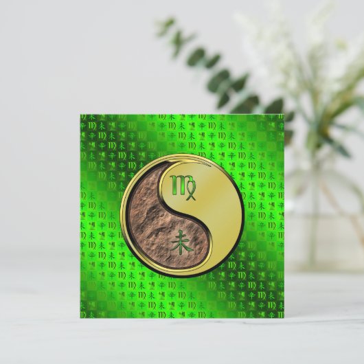 Maagd en metalen geit kaart (Staand voorkant)