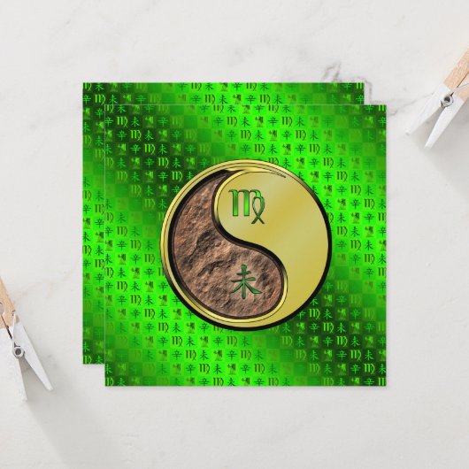 Maagd en metalen geit kaart (Voorkant / Achterkant in situ)