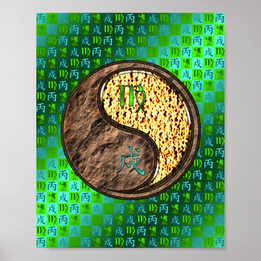 Maagd en vuurhond poster (Voorkant)