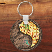 Maagd en vuurhond sleutelhanger (Achterkant)