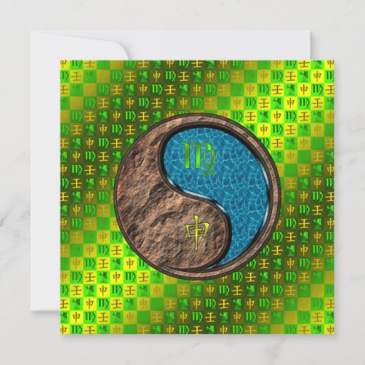 Maagd en wateraap kaart (Voorkant)