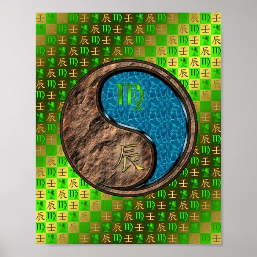 Maagd en Waterdraak Poster (Voorkant)