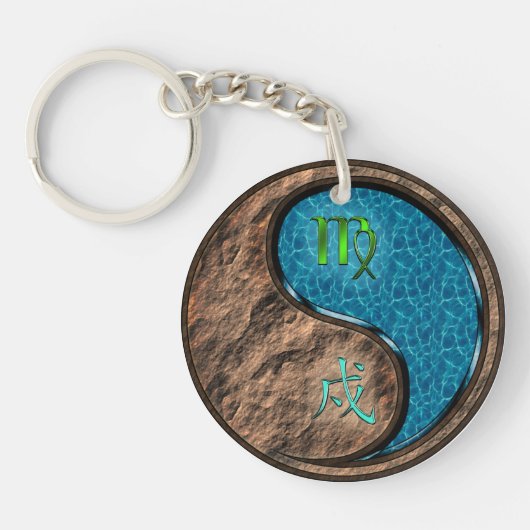 Maagd en Waterhond Sleutelhanger (Voorkant)