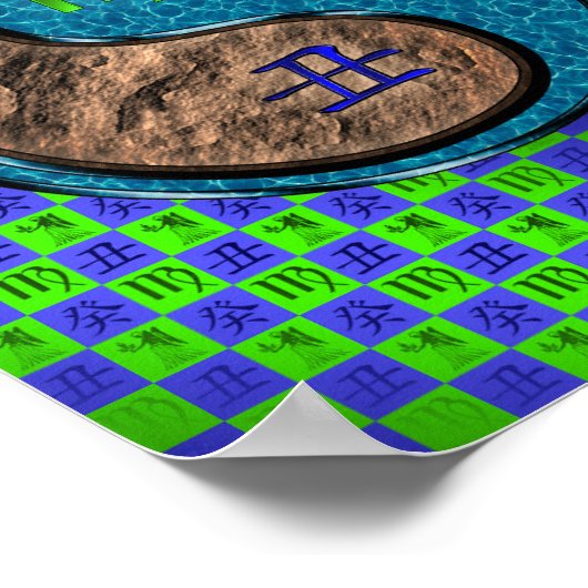 Maagd en wateros poster (Hoek)