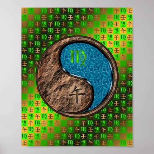 Maagd en Waterpaard Poster (Voorkant)