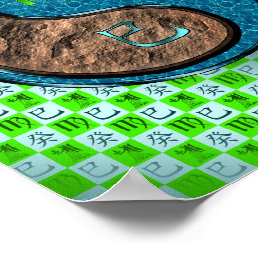 Maagd en waterslang poster (Hoek)