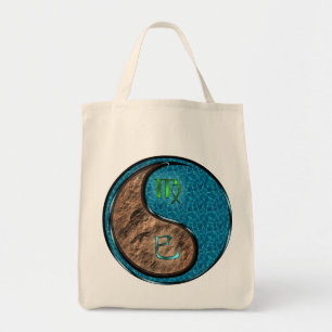 Maagd en waterslang tote bag