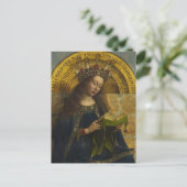 Maagd Enthroned, het gehentaltarstuk Briefkaart (Staand voorkant)