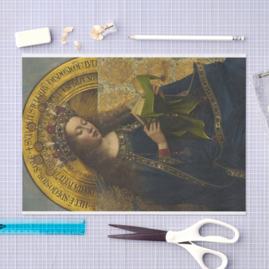 Maagd Enthroned, het gehentaltarstuk Tissuepapier (Craft)