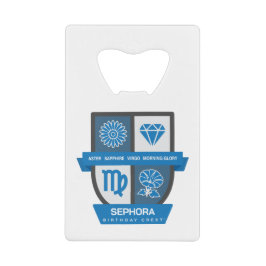 Maagd Geboortedag Crest™ voor 1-22 september Creditkaart Flessenopener