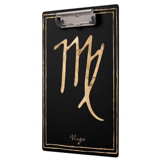 Maagd gestileerd symbool voor gouden astrologie me klembord (Links)