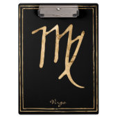 Maagd gestileerd symbool voor gouden astrologie me klembord (Voorkant)