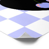 Maagd Gotische Esthetische Geruite Cherry Art Poster (Hoek)