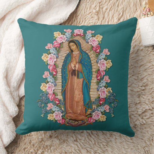 Maagd Guadalupe katholieke Rozen Kussen (Deken)