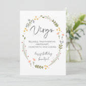 Maagd Happy Birthday Kaart Hartverwarmend Maagd Gi (Staand voorkant)