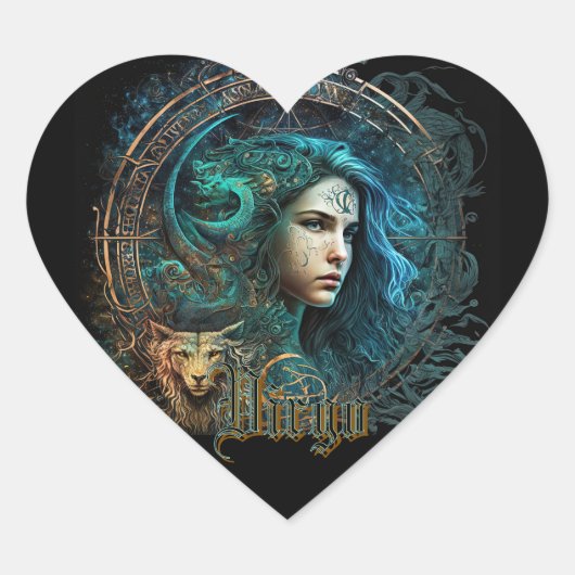 Maagd Hart Sticker (Voorkant)