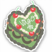 Maagd hart taart sticker (Voorkant)