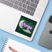 Maagd Hemelse Esthetische Dromerige Maan Wolk Ster Sticker (Laptop met iPhone)