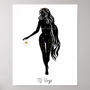 Maagd Hemelse Maagd Godin Zon Halo Kunst Poster