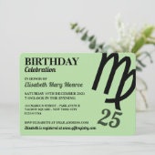 Maagd, het meisje, sterrenbeeld dierenriem, verjaa kaart (Staand voorkant)