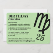 Maagd, het meisje, sterrenbeeld dierenriem, verjaa kaart (Voorkant)