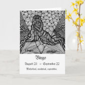 Maagd (het teken van de Dierenriem) Kaart (Gele Bloem)