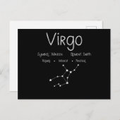 Maagd Horoscoop Astrologie Sterrenbeeld Verjaardag Briefkaart (Voorkant / Achterkant)