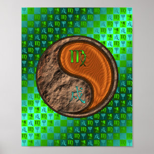 Maagd & Hout Hond Poster