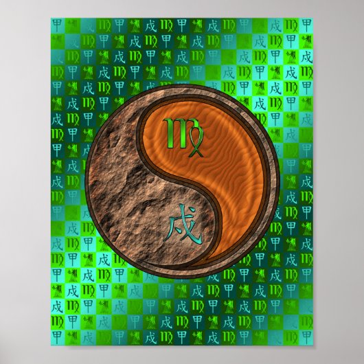 Maagd & Hout Hond Poster (Voorkant)