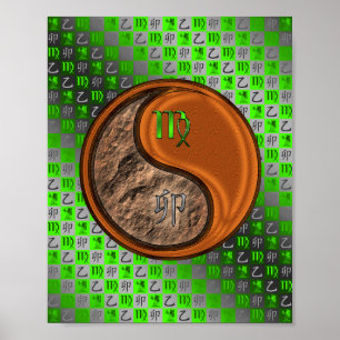 Maagd & Hout Konijn Poster