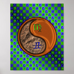 Maagd & Hout Os Poster
