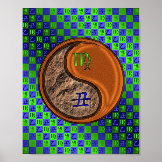 Maagd & Hout Os Poster (Voorkant)