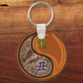 Maagd & Hout Os Sleutelhanger (Voorkant)