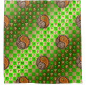 Maagd & Hout Rat Douchegordijn (Voorkant)