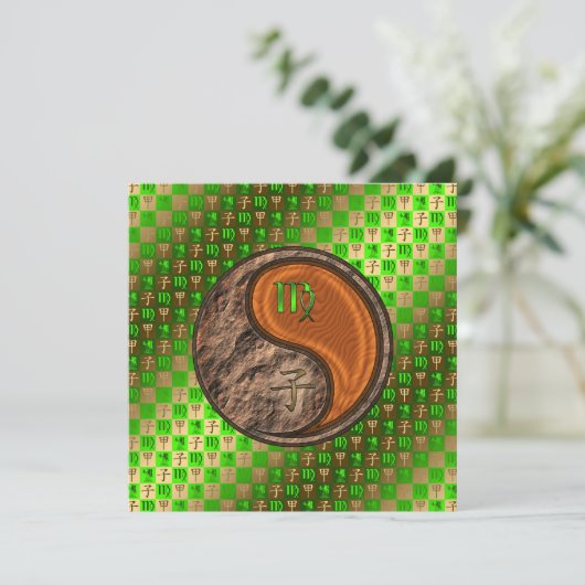 Maagd & Hout Rat Kaart (Staand voorkant)