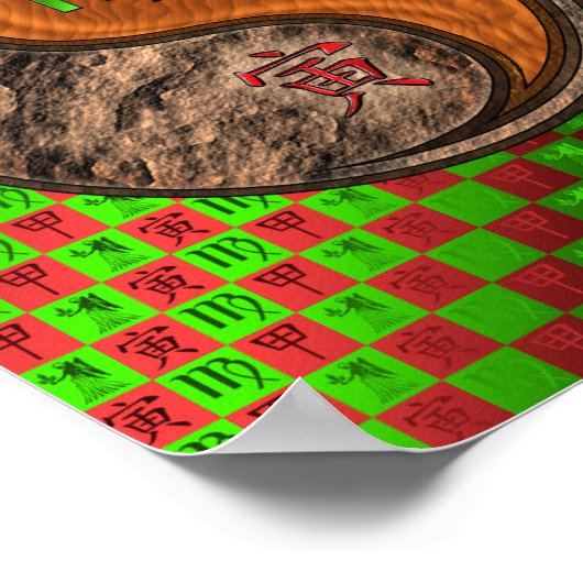 Maagd & Hout Tijger Poster (Hoek)