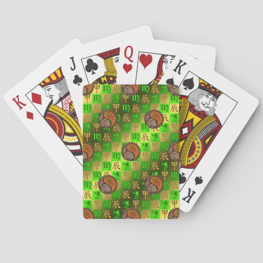 Maagd & Houten Draak Pokerkaarten (Achterkant)