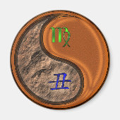 Maagd & Houten Os Magneet (Voorkant)