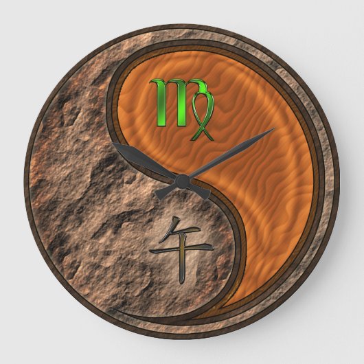 Maagd & Houten Paard Grote Klok (Voorkant)
