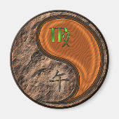Maagd & Houten Paard Magneet (Voorkant)