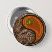 Maagd & Houten Paard Ronde Button 7,6 Cm (Voorkant /achterkant)