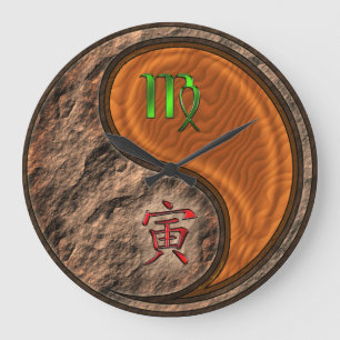 Maagd & Houten Tijger Grote Klok